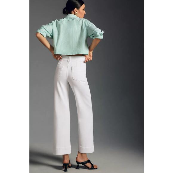 Pilcro The Skipper Seamed High-Rise Wide-Leg Jeans - New 34 waist - Picture 5 of 6